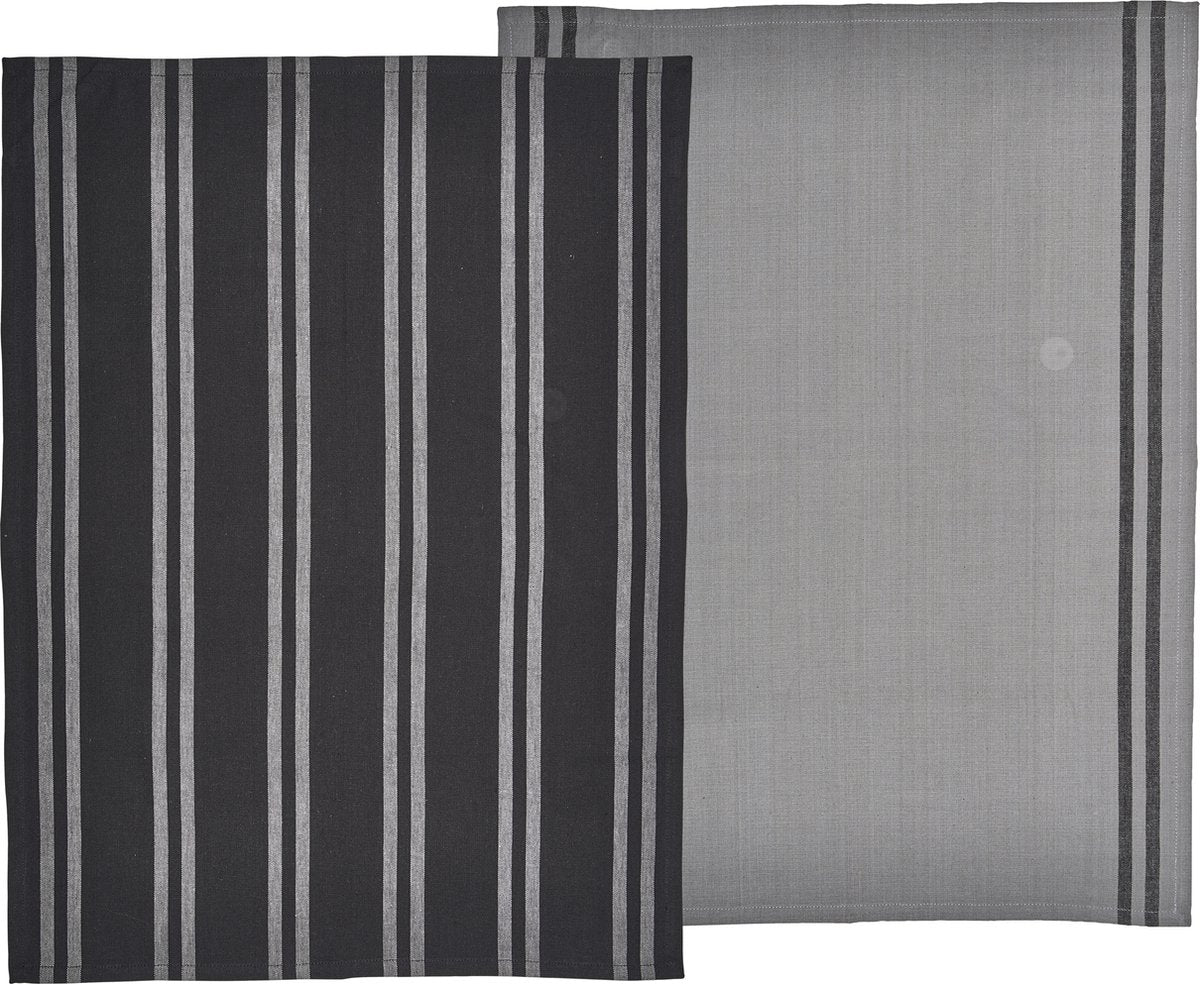 Södahl - 2 stuks Theedoeken Line serie, 50×70 cm - 100% katoen - Accessoire Loods