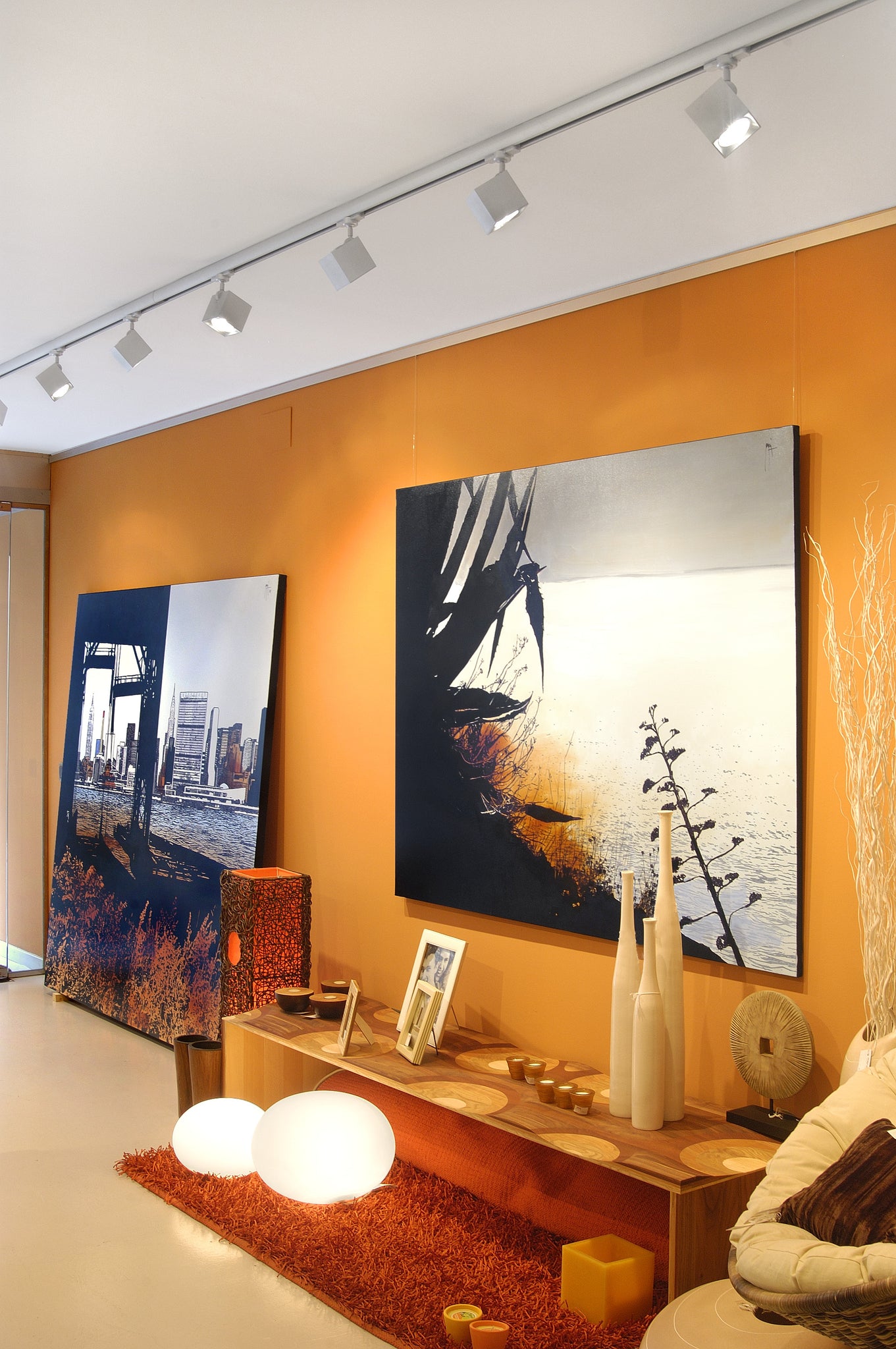 Dau 80 Track spotlight 3P GU10 Satin aluminum