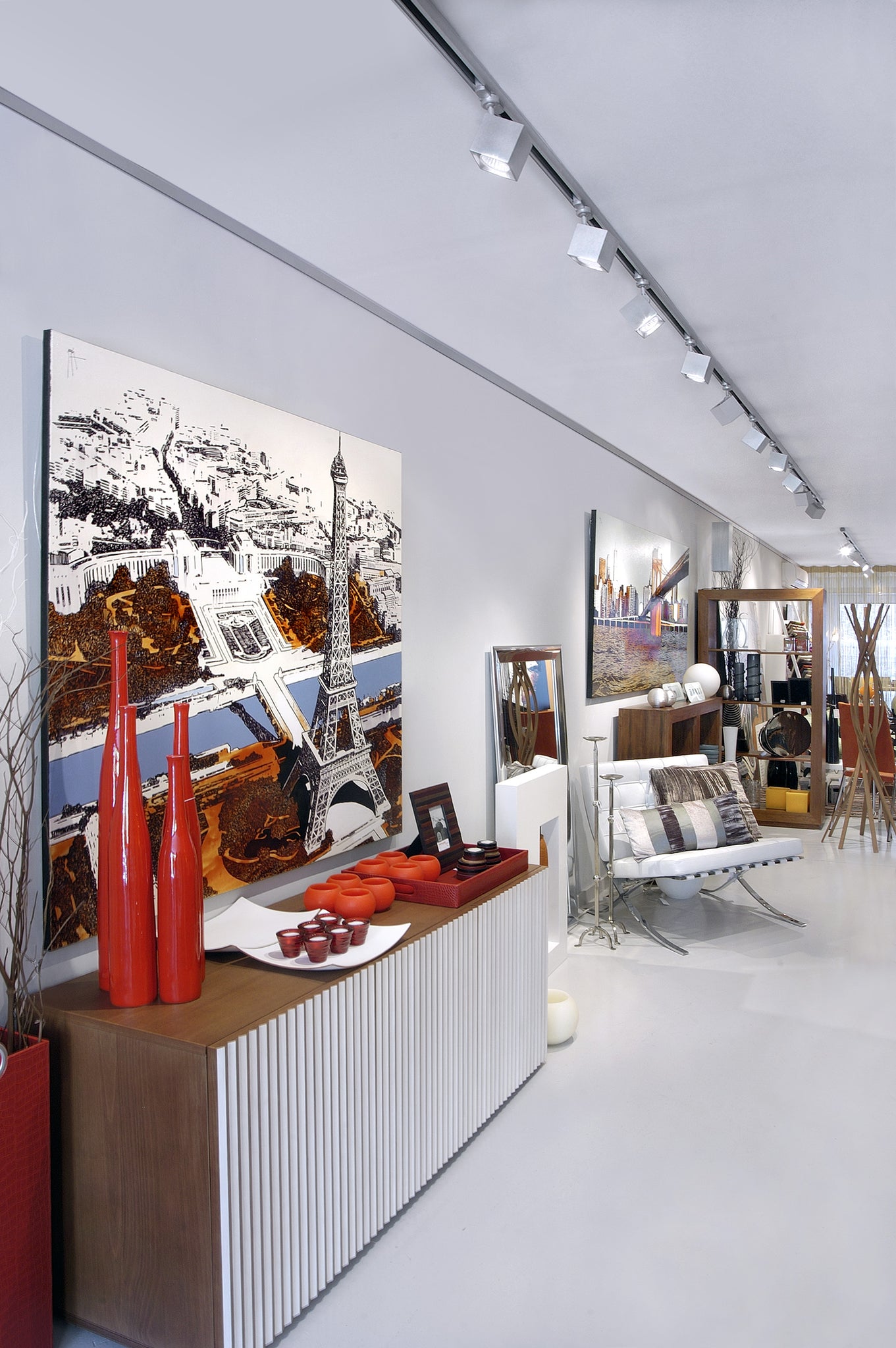 Dau 80 Track spotlight 3P GU10 Satin aluminum