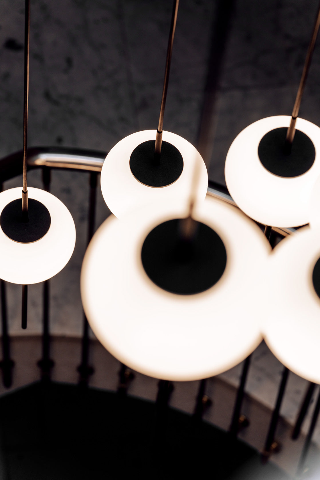 Astros Pendant 2 x G9 textured black without  canopy