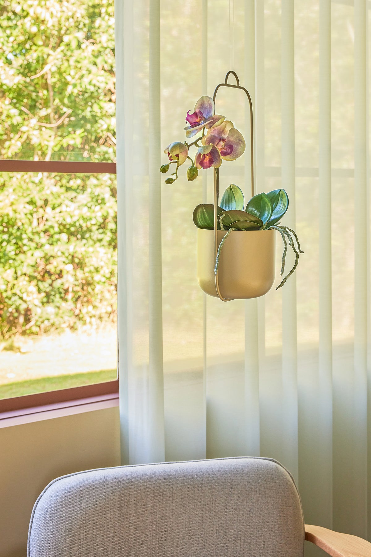 Lotus Hanging Pots Khaki (set of 2)