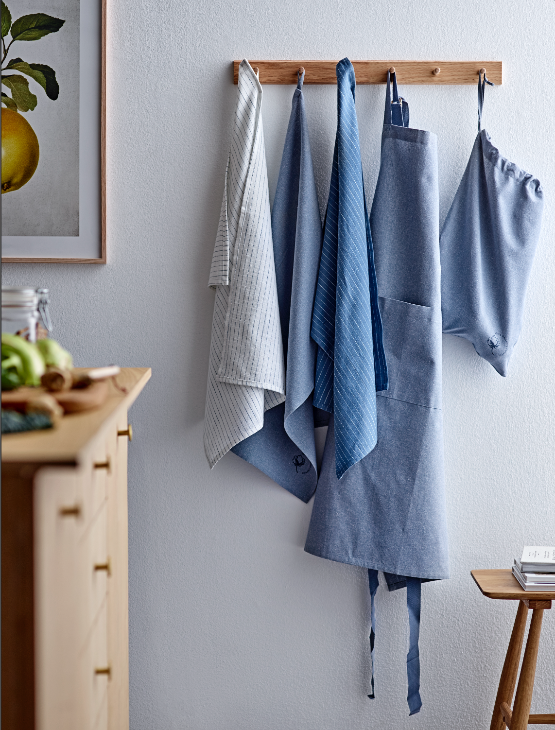 Södahl - 2 stuks Theedoeken Line serie, 50×70 cm - 100% katoen - Accessoire Loods