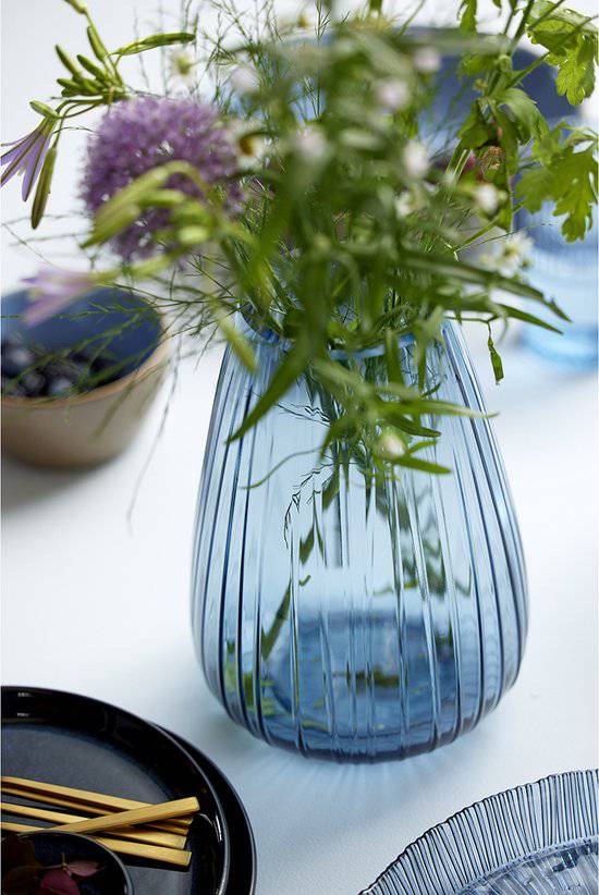 BITZ Kusintha Vaas 22 cm Blauw - BITZ - Accessoire Loods
