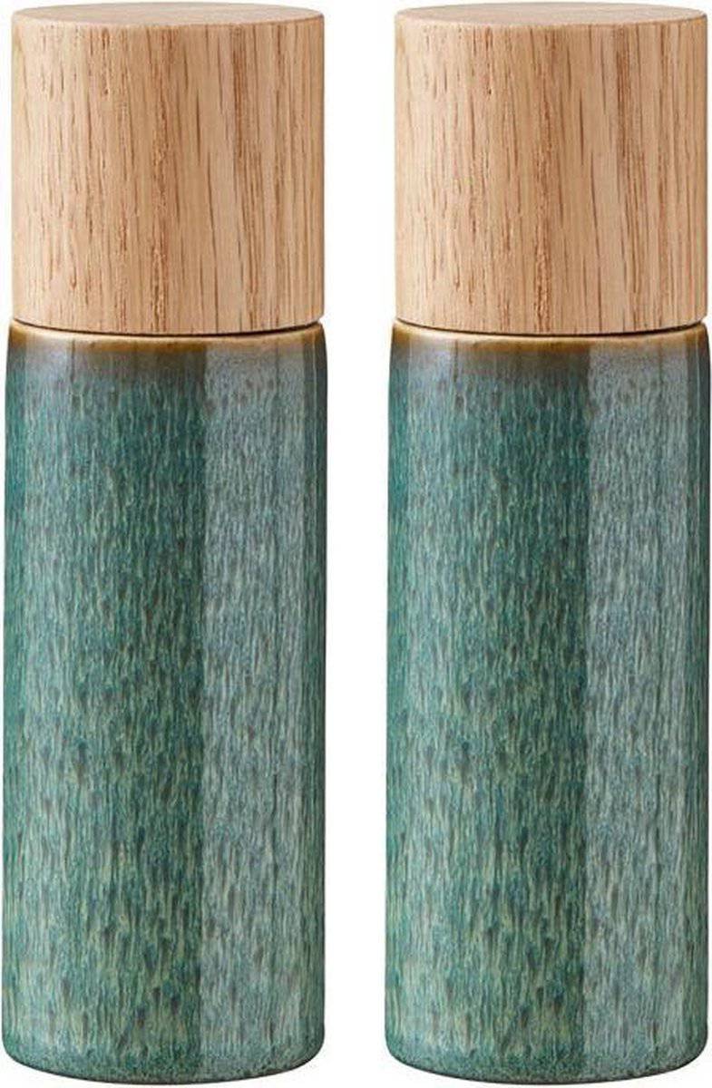 BITZ - Peper en Zoutstel - Dia. 5,0 x 16,7 cm groen - BITZ - Accessoire Loods