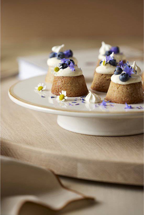 BITZ Taartplateau op voet Dia. 30 x 5,5 cm Crème - BITZ - Accessoire Loods