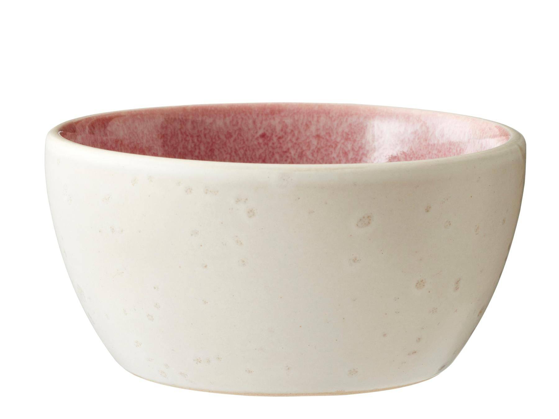 Bitz schaaltjes van zwart aardewerk,  binnenwerk kleur mat creme - 10 cm - set van 4 stuks (in prachtige gift box) - Accessoire Loods