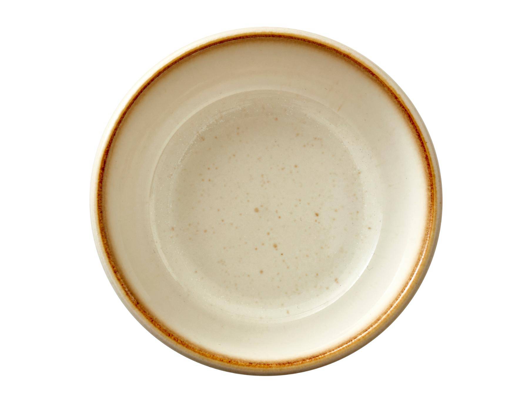Bitz schaaltjes van zwart aardewerk,  binnenwerk kleur mat creme - 10 cm - set van 4 stuks (in prachtige gift box) - Accessoire Loods