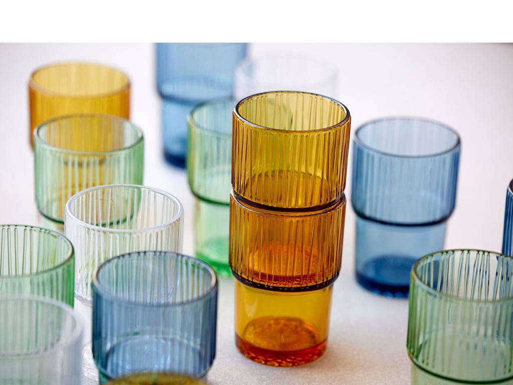 Bitz Waterglas Kusintha 280 ml - kleur Transparant - set van 4 stuks - stapelbaar - Accessoire Loods
