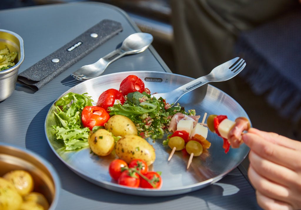 Black+Blum Stainless Steel Plate - RVS borden set van 4 - Black+Blum - Accessoire Loods