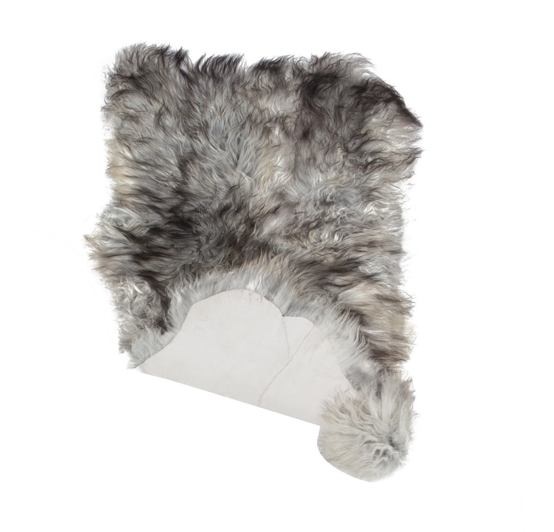 4x Schapenvacht IJslands | Natural grijs | 140 x 210cm - Dyreskinn - Accessoire Loods