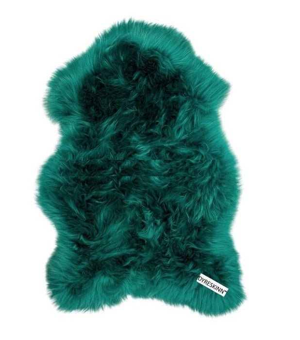 Schapenvacht | Groen | 100 x 65cm - Dyreskinn - Accessoire Loods