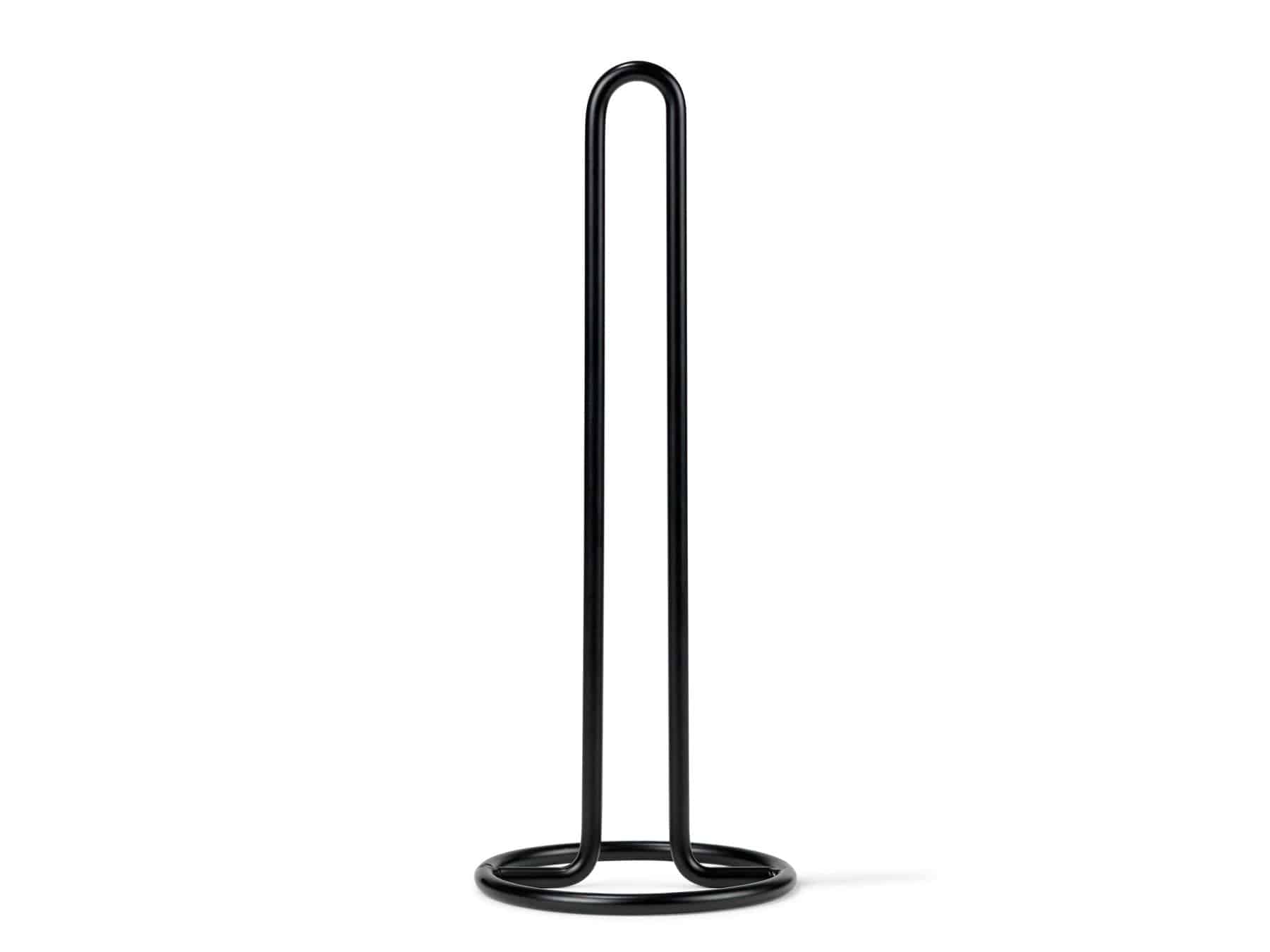 Keukenrolhouder mat zwart staal - 31,5cm hoog - Accessoire Loods