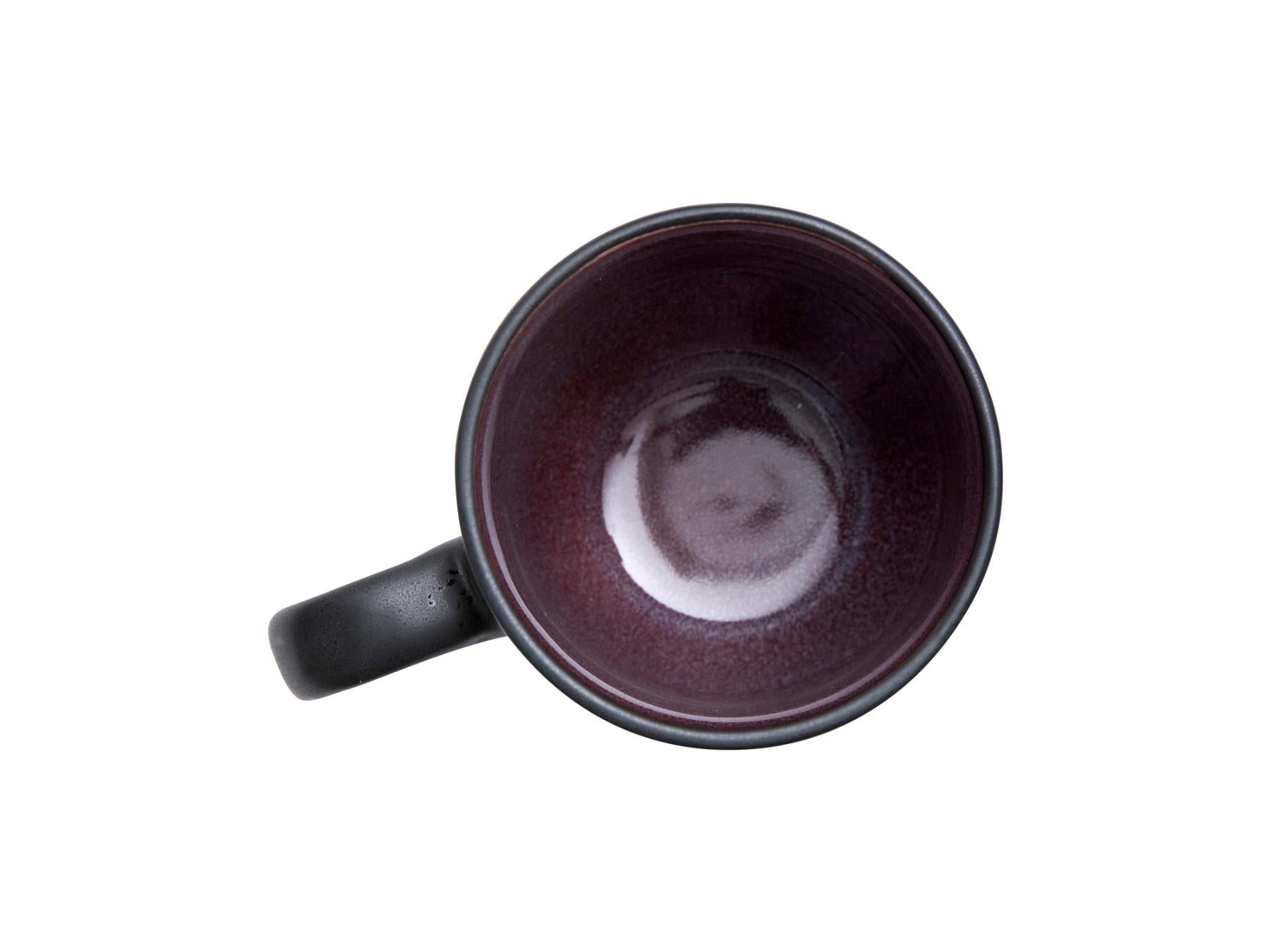 Bitz koffie- / theemok (300ml) van zwart aardewerk met (licht) gekleurde binnenkant (4-Delig) - Accessoire Loods