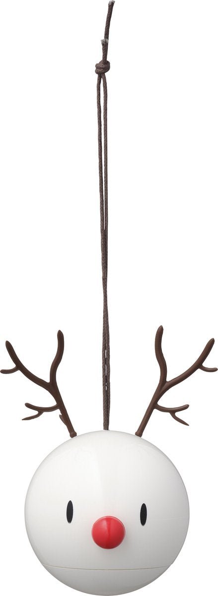 Hoptimist Rendier Ornament 2 stuks Wit - Hoptimist - Accessoire Loods
