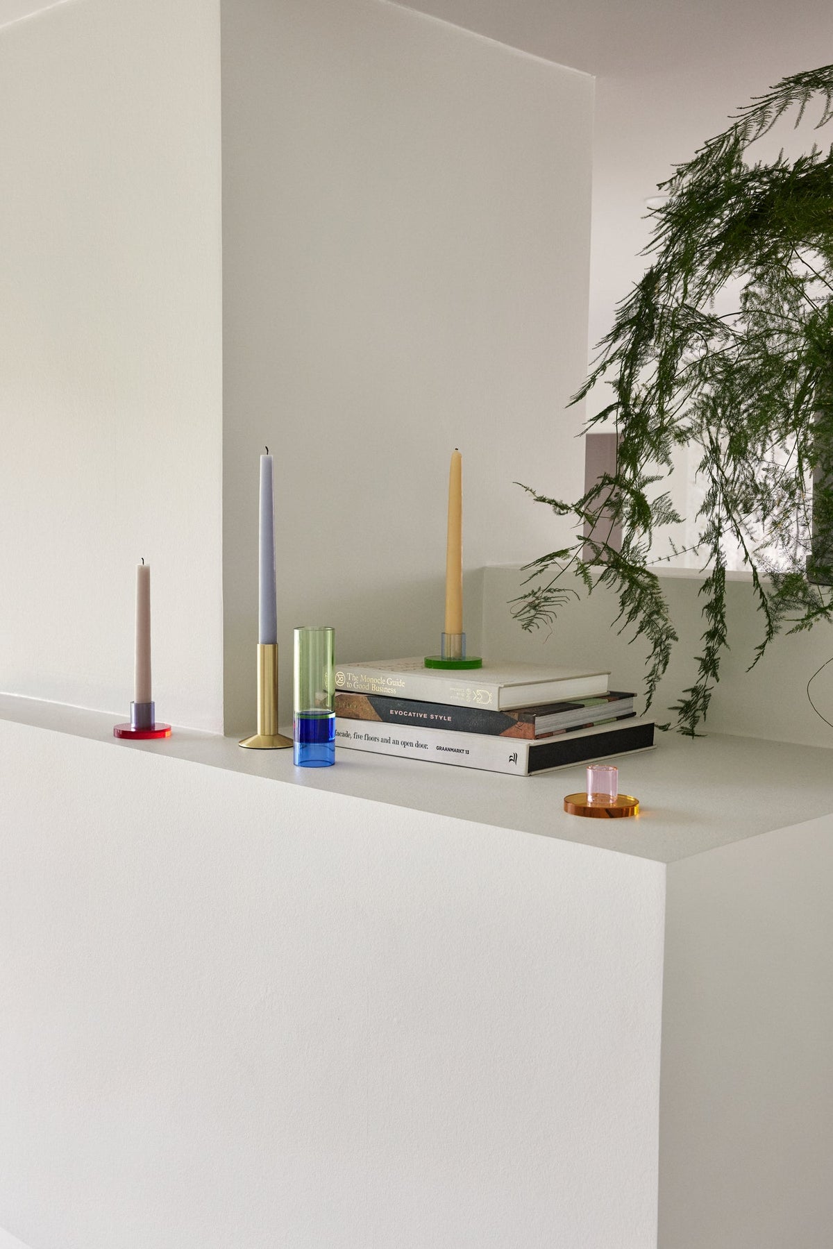 Astro Tealight Holder Green/Blue - Hübsch - Accessoire Loods