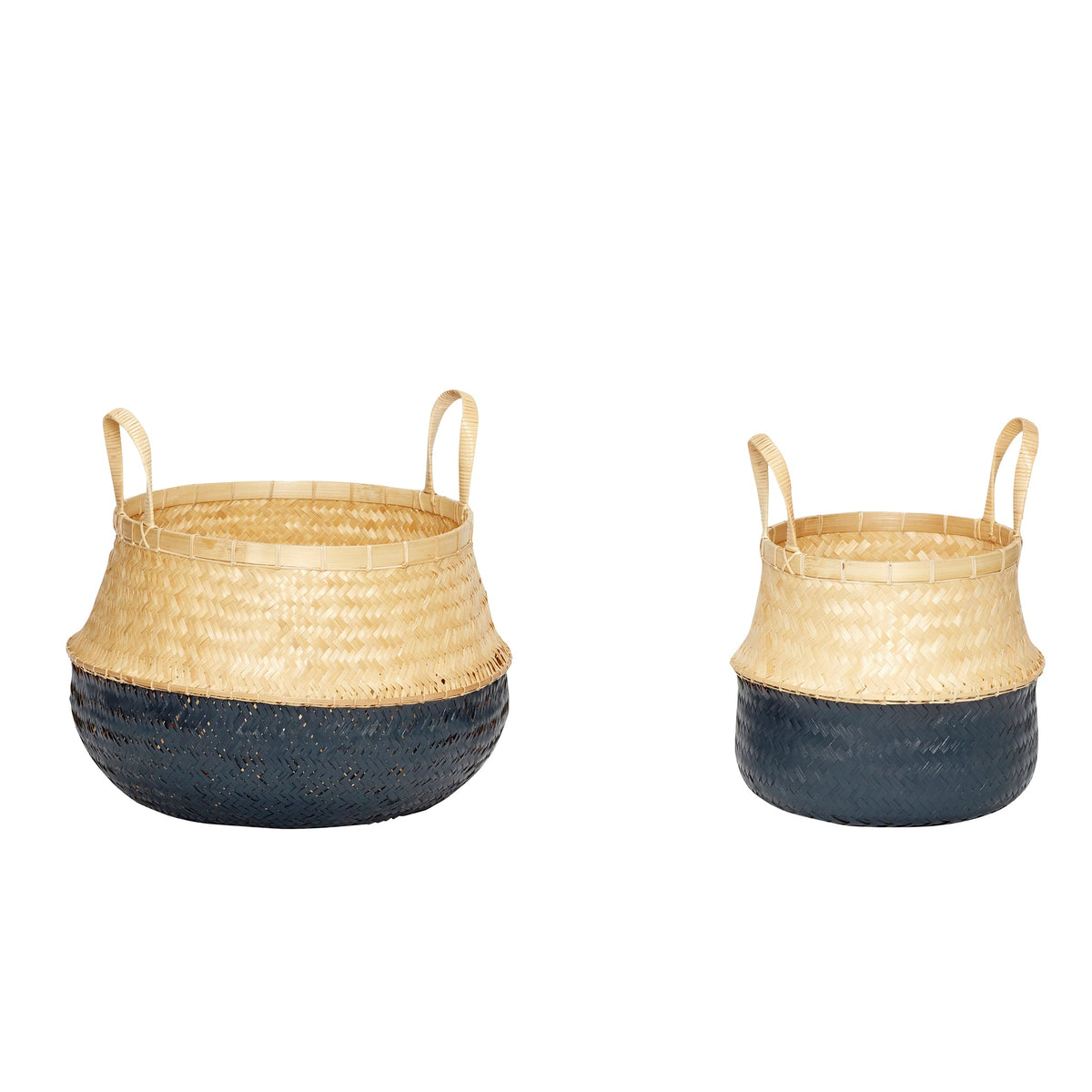 Daze Baskets Black/Natural (set of 2) - Hübsch - Accessoire Loods