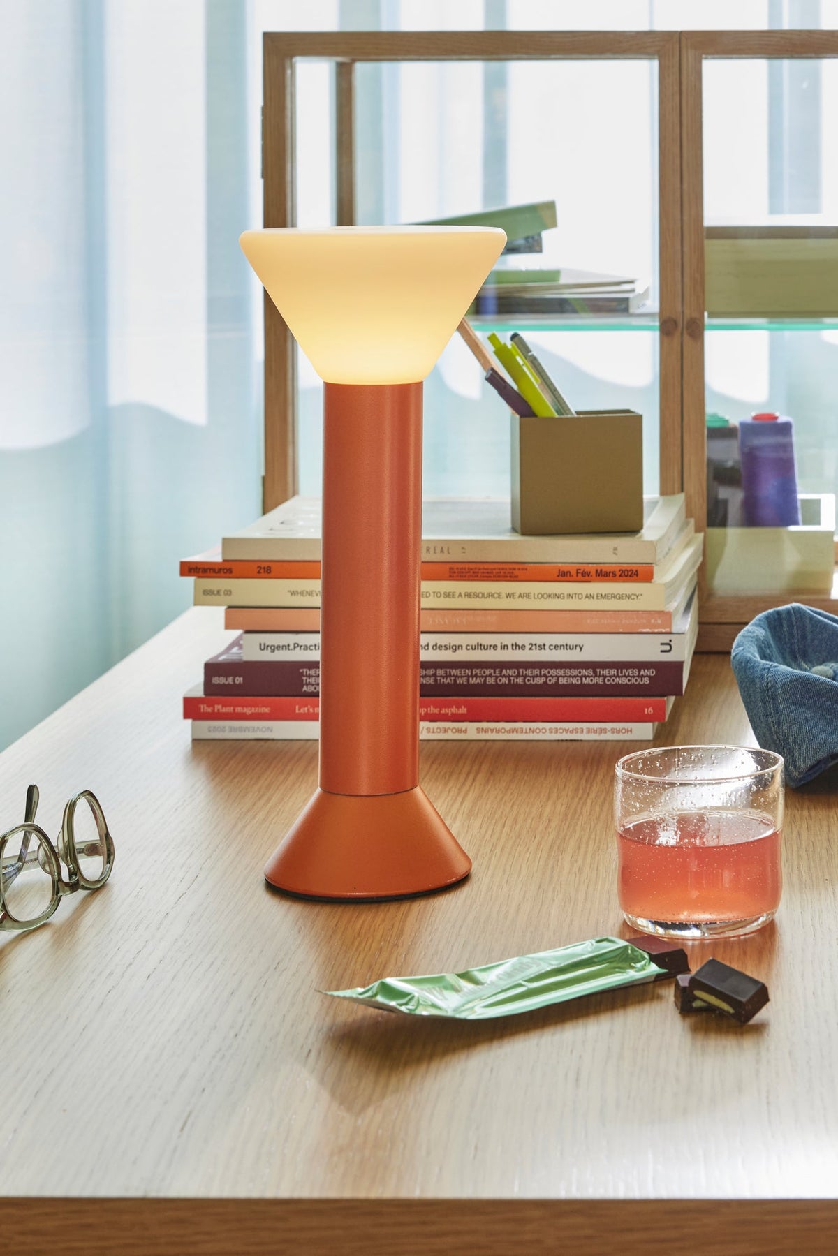 Flash Portable Lamp Metallic Orange - Hübsch - Accessoire Loods