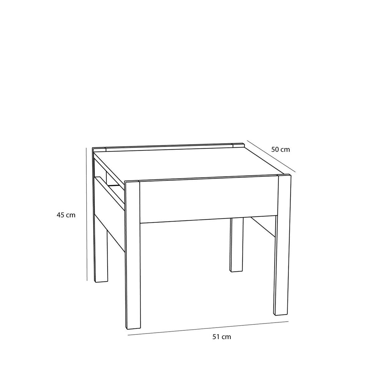 Forma Side Table Natural - Hübsch - Accessoire Loods