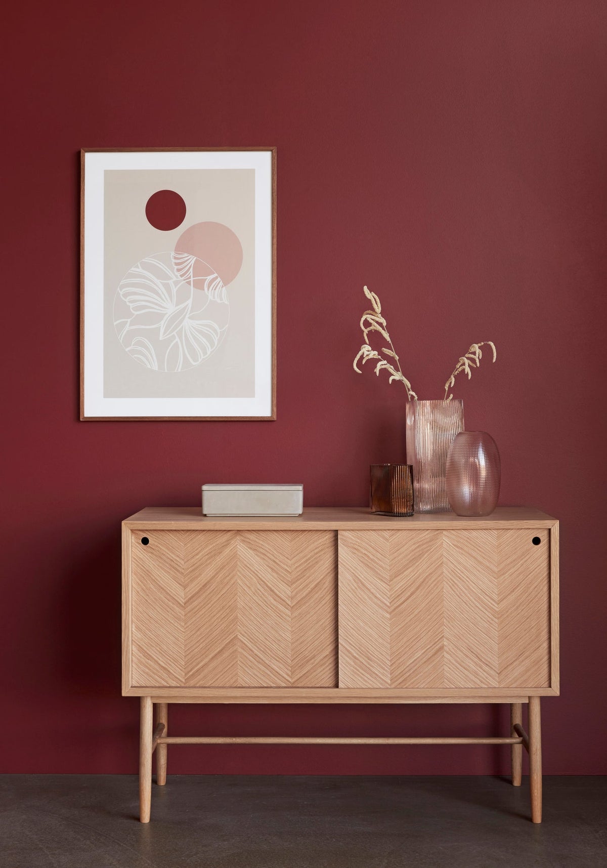 Herringbone Dresser Sliding Doors Natural - Hübsch - Accessoire Loods