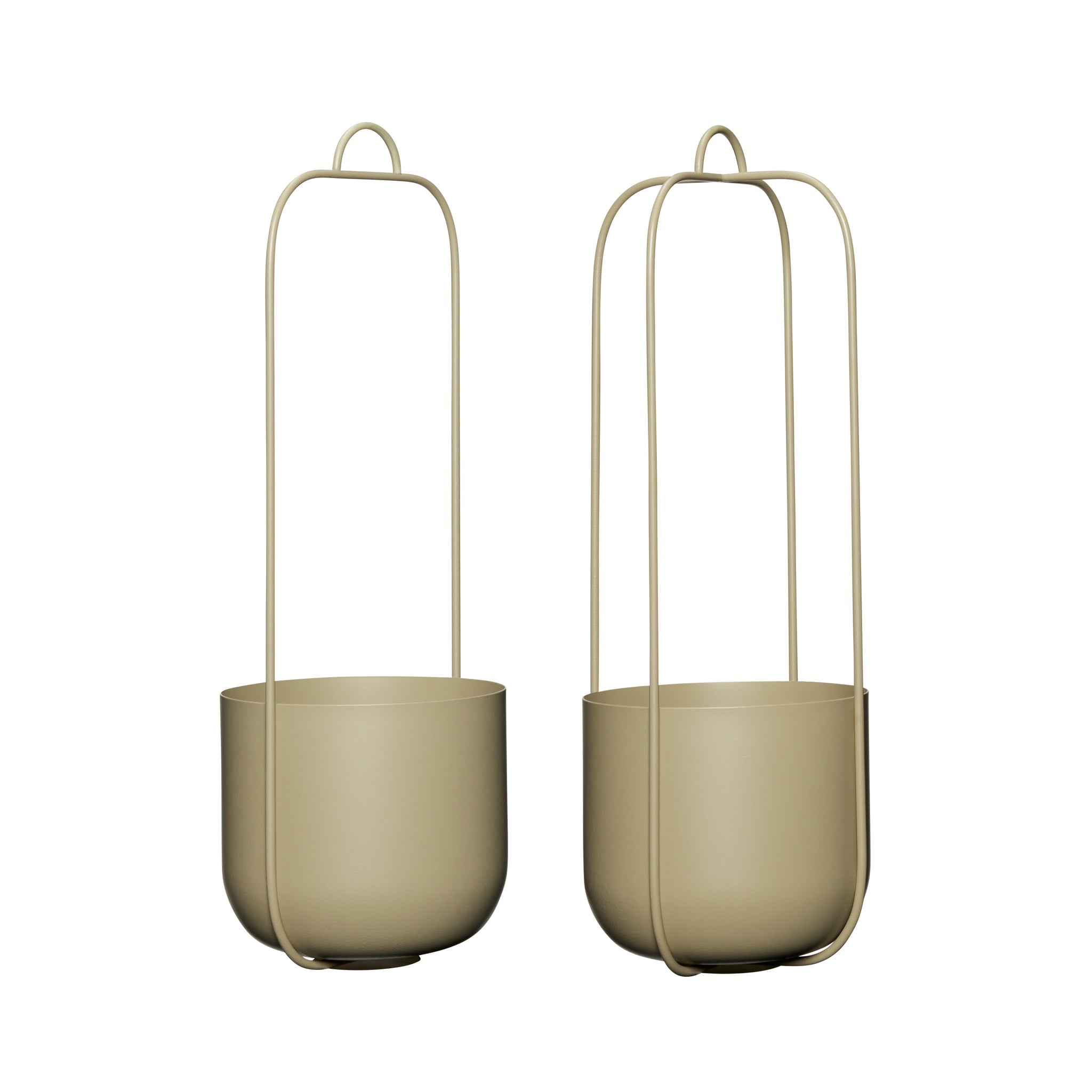 Lotus Hanging Pots Khaki (set of 2) - Hübsch - Accessoire Loods