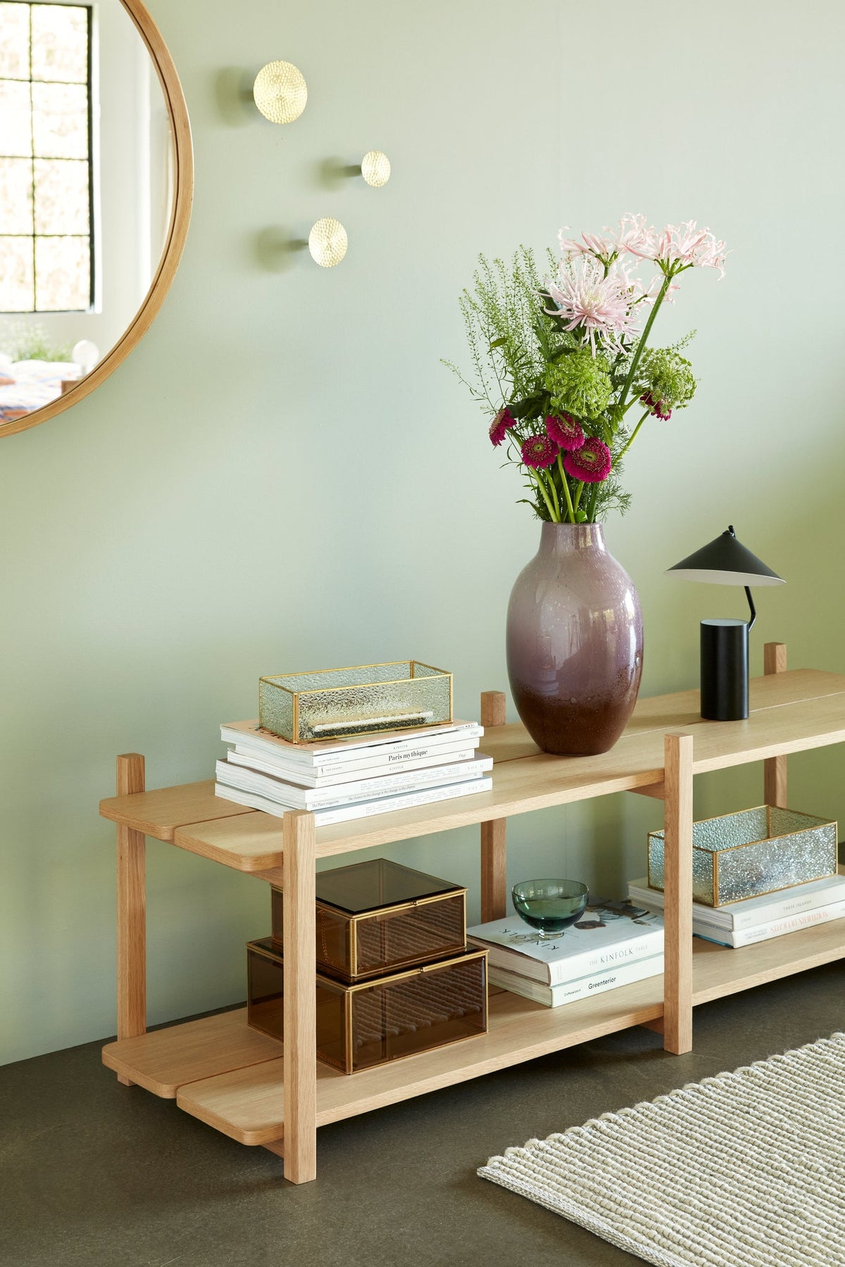 Mood Wall Mirror Natural - Hübsch - Accessoire Loods