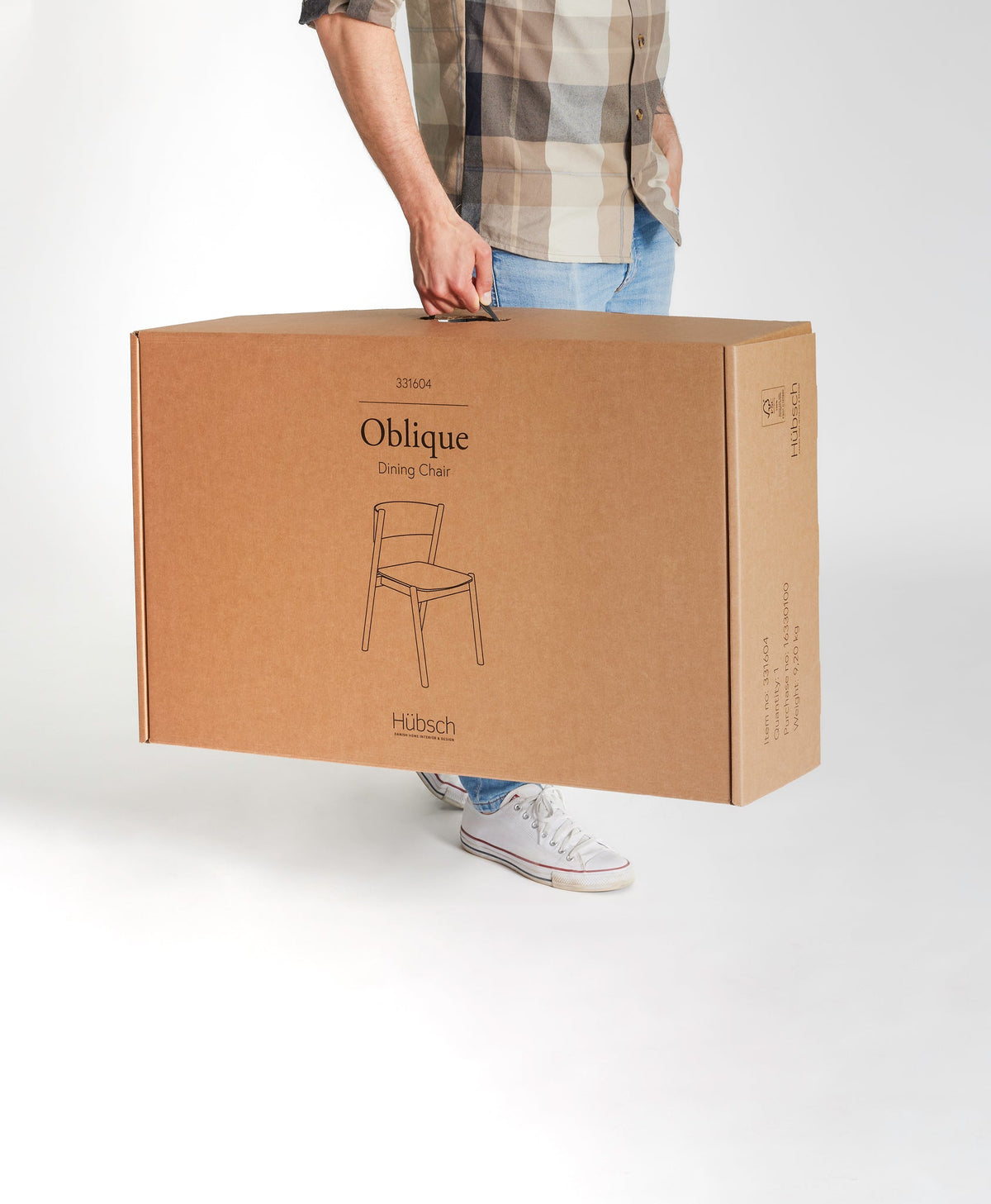 Oblique Dining Chair Seat Natural - Hübsch - Accessoire Loods