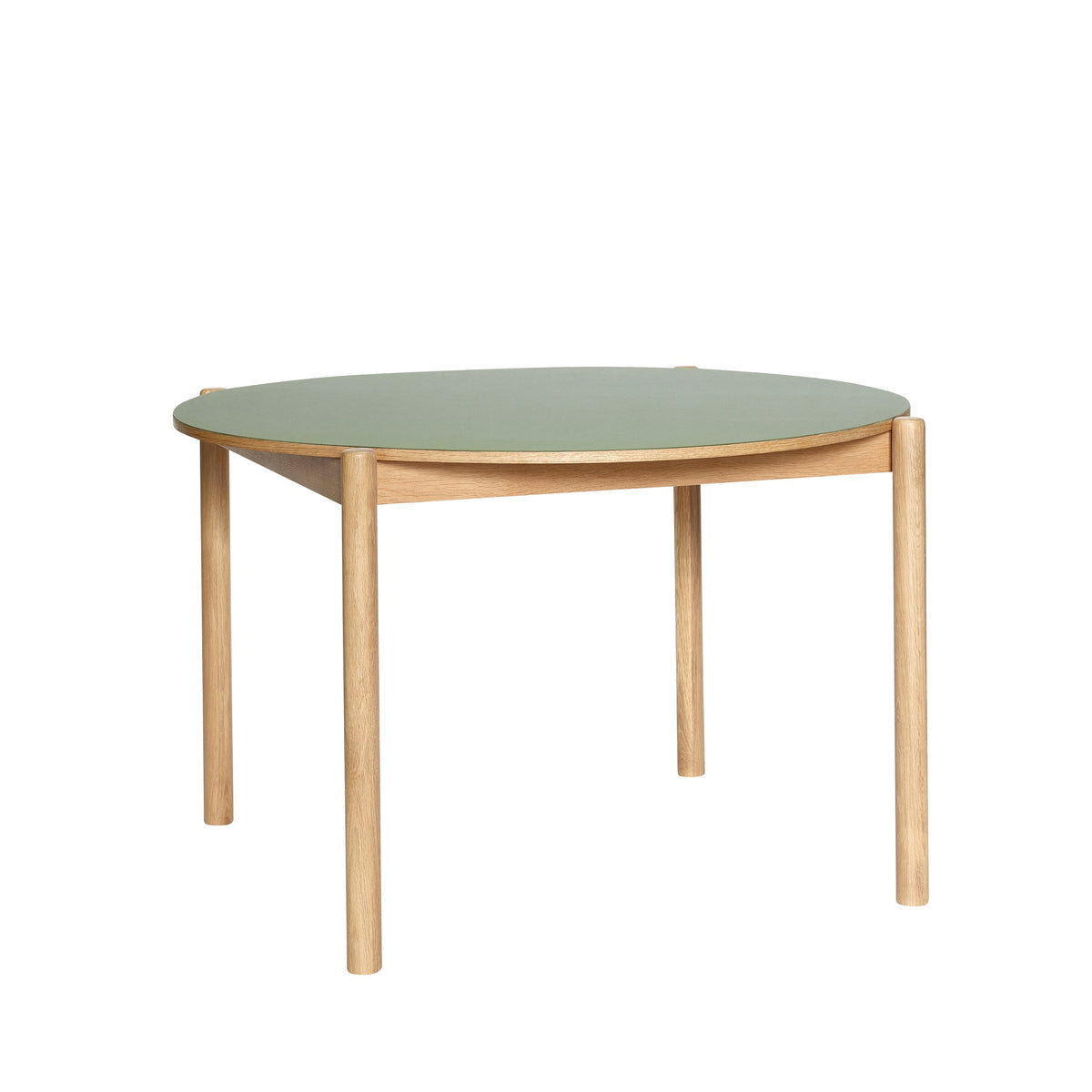 Oblique Dining Table Round Olive - Hübsch - Accessoire Loods