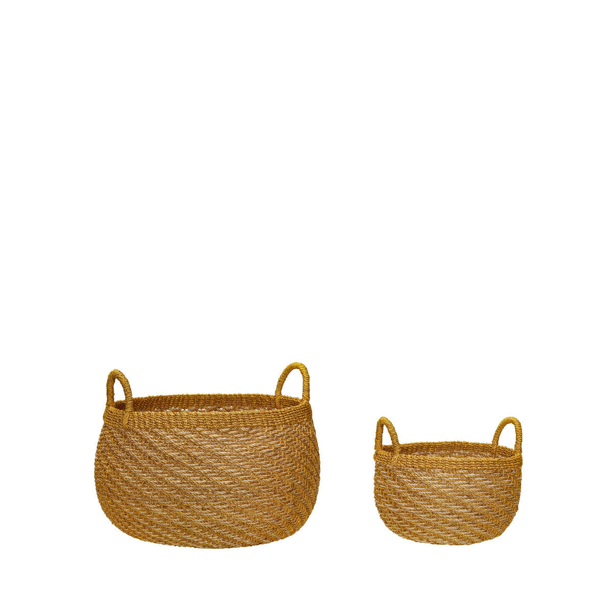 Solar Baskets Natural/Orange (set of 2) - Hübsch - Accessoire Loods