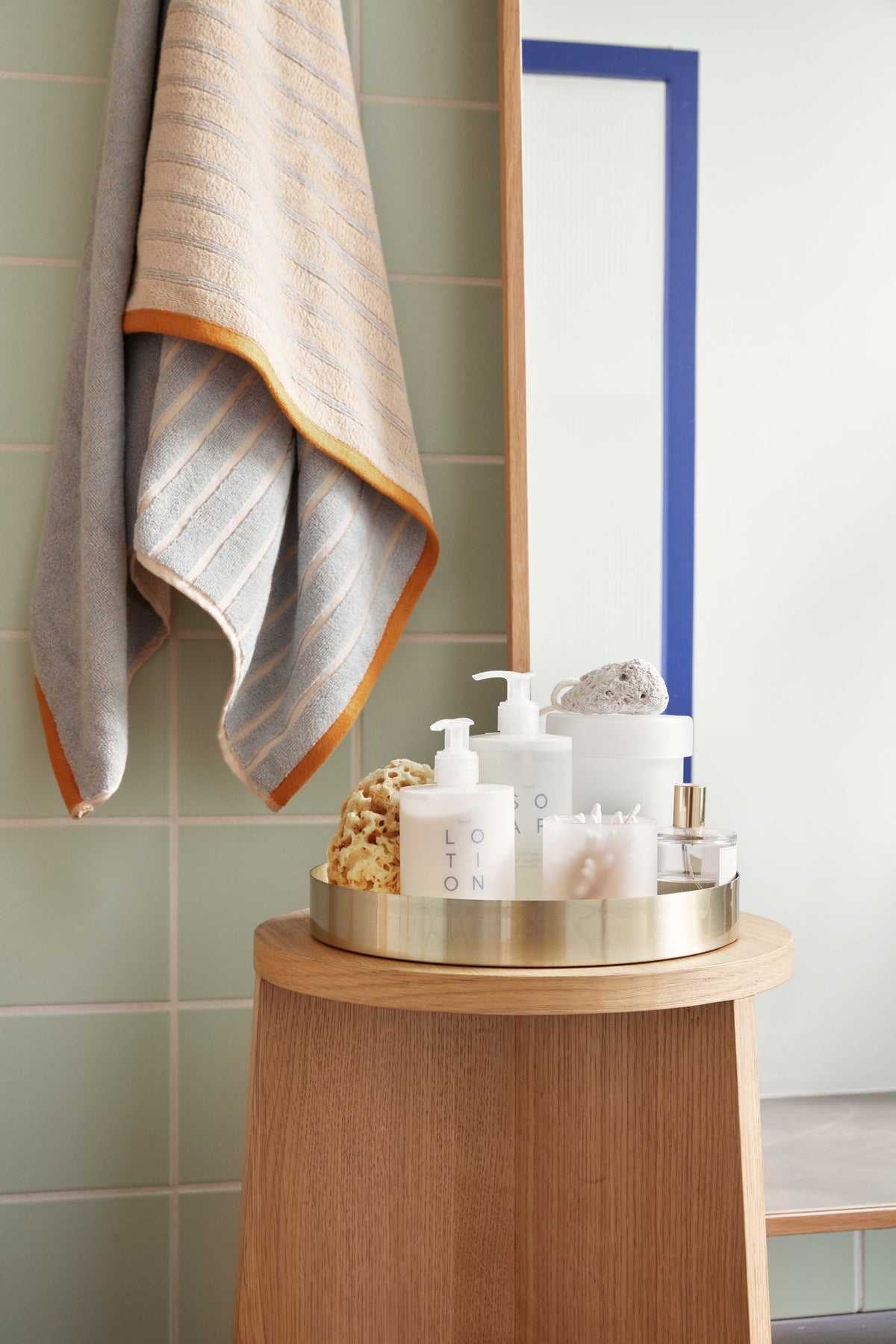 Split Stool Triple Natural - Hübsch - Accessoire Loods