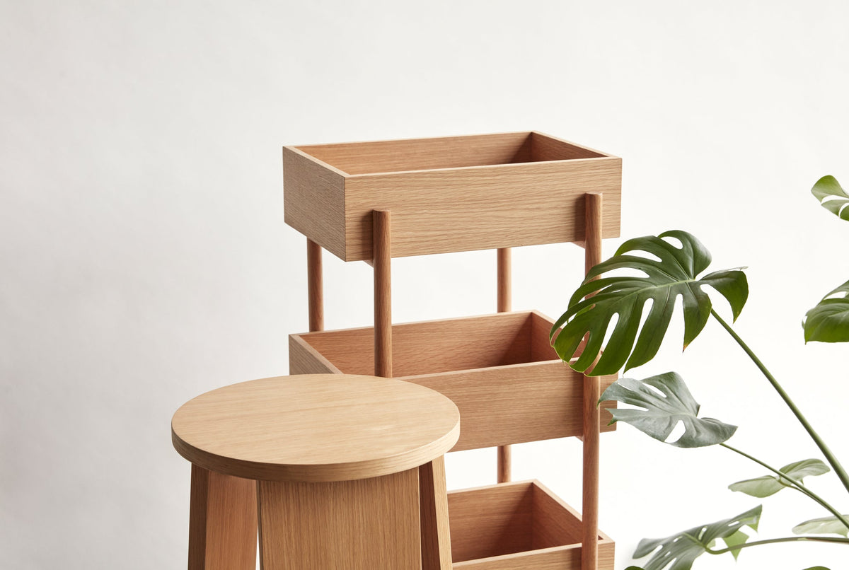 Split Stool Triple Natural - Hübsch - Accessoire Loods