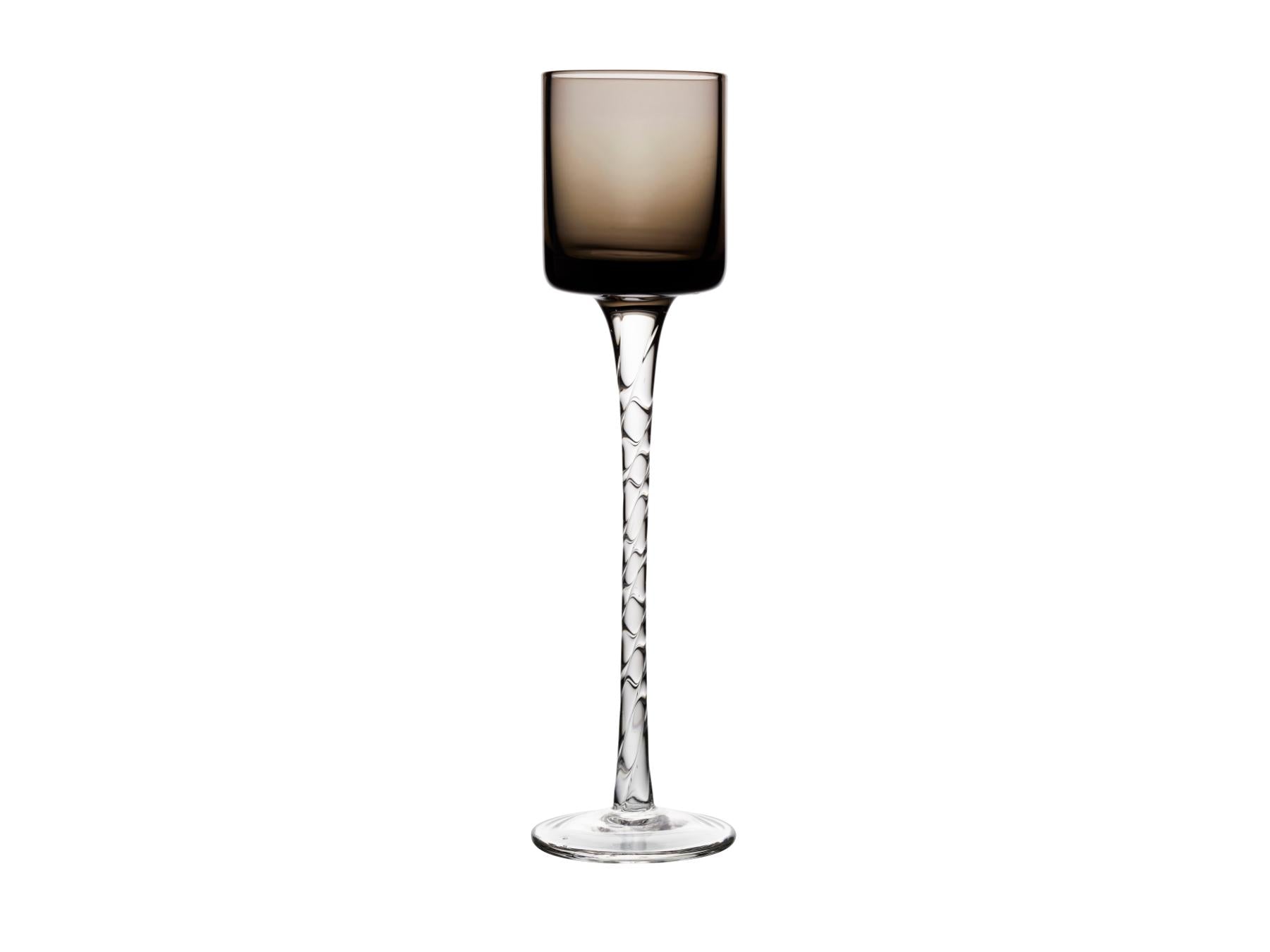 Lyngby Aquavit / borrel / schnaps glas London 18 cm hoog - 5 cl - set van 6 stuks - colour mix - Lyngby Glas - Accessoire Loods