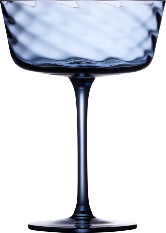 Lyngby Glas - Vienna - Mondgeblazen champagne kommen 4x 35 cl - Blauw - Lyngby Glas - Accessoire Loods
