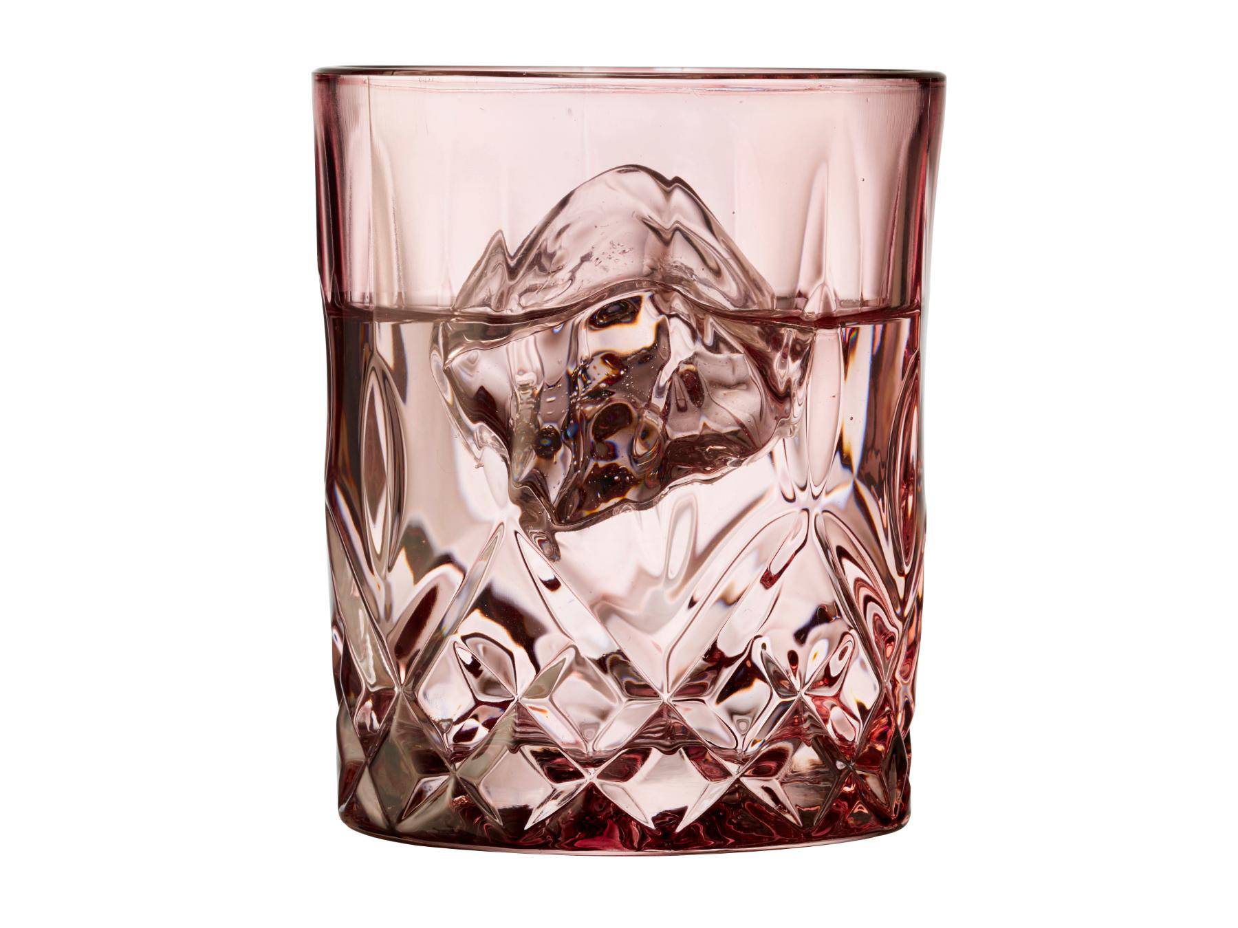 Lyngby Longdrinkglazen - Lyngby whiskeyglazen - set - Roze - Lyngby Glas - Accessoire Loods