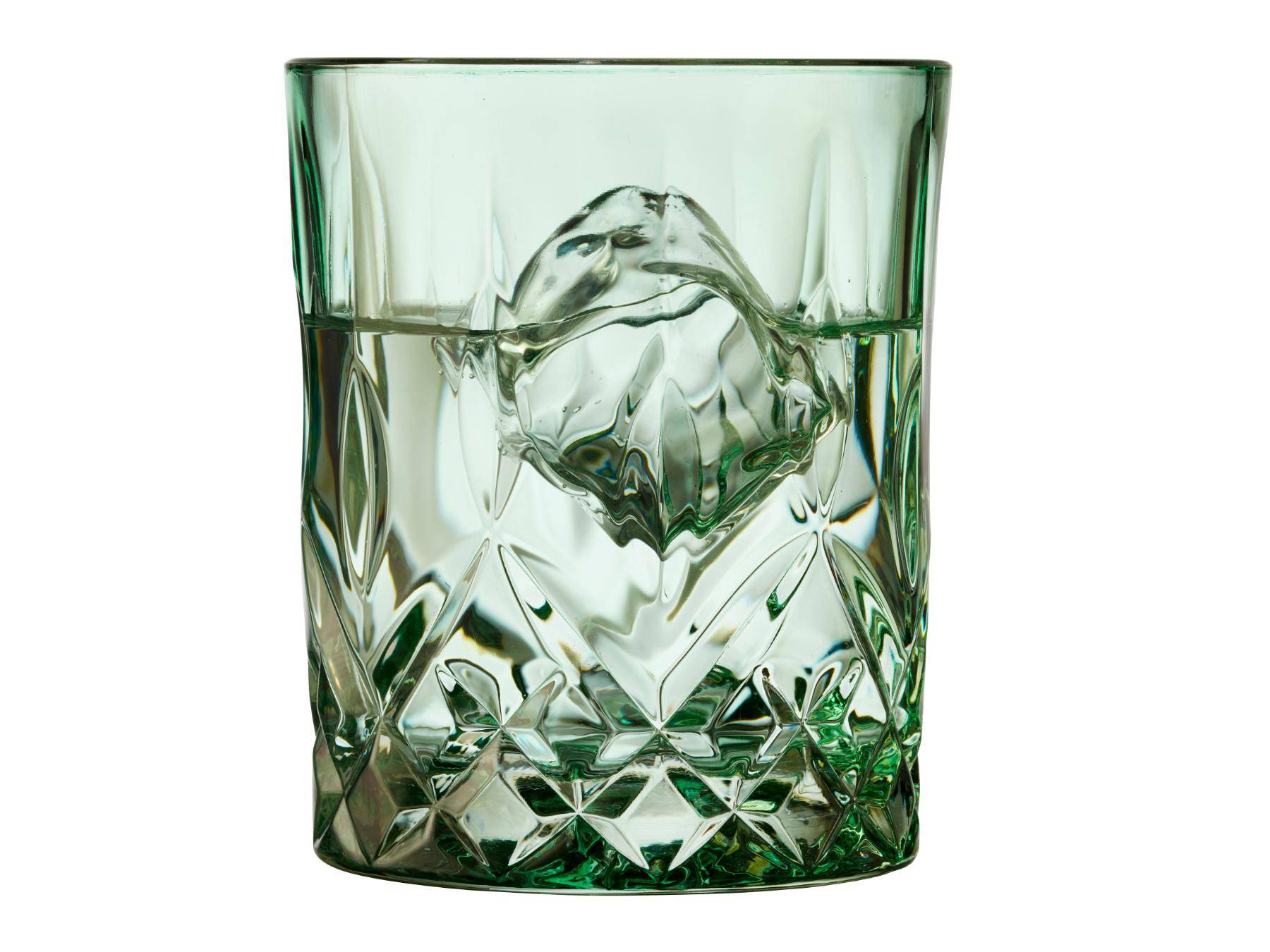 Lyngby Whiskey Glazen Sorrento (Groen - 320ml) - set van 4 stuks - Lyngby Glas - Accessoire Loods