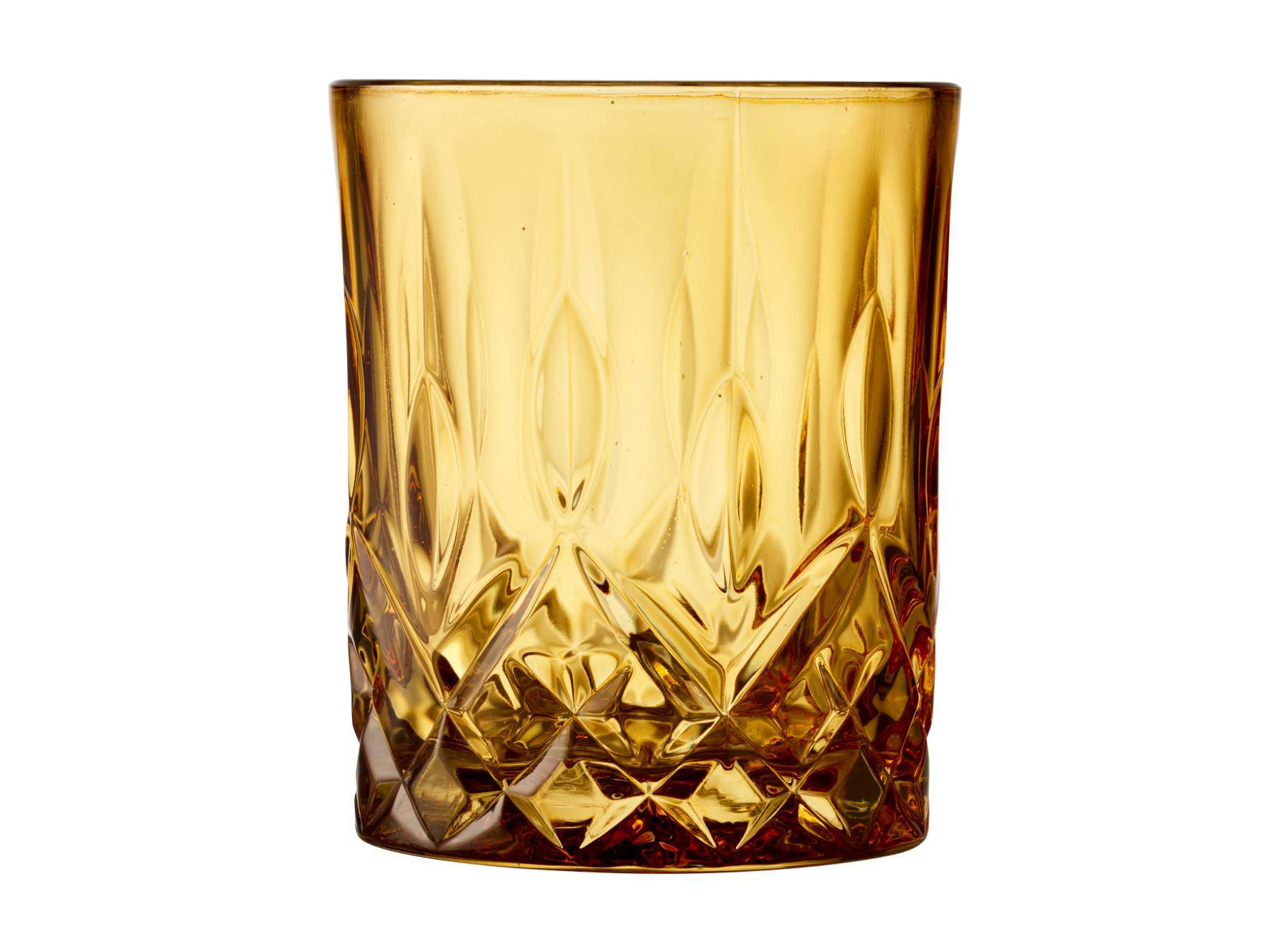 Lyngby Whiskey Glazen Sorrento (Amber - 320ml) - set van 4 stuks - Accessoire Loods