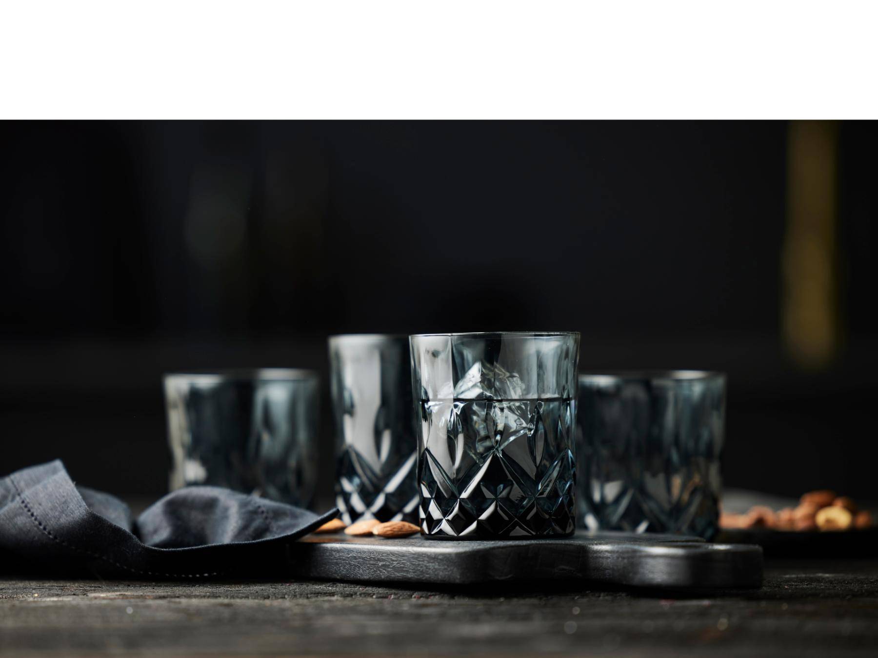 Lyngby Whiskey Glazen Sorrento (Smoke - 320ml) - set van 4 stuks - Accessoire Loods