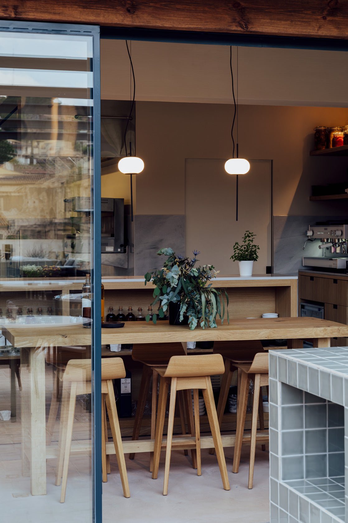 Astros Pendant 2 x G9 textured black with canopy - Milan - Accessoire Loods