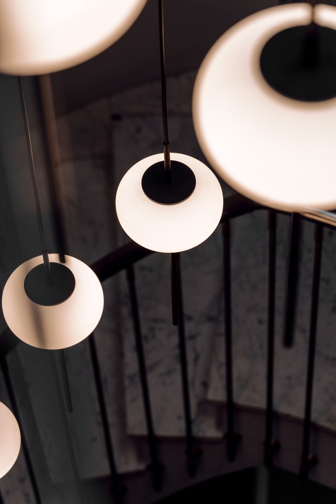 Astros Pendant 2 x G9 textured black without canopy - Milan - Accessoire Loods