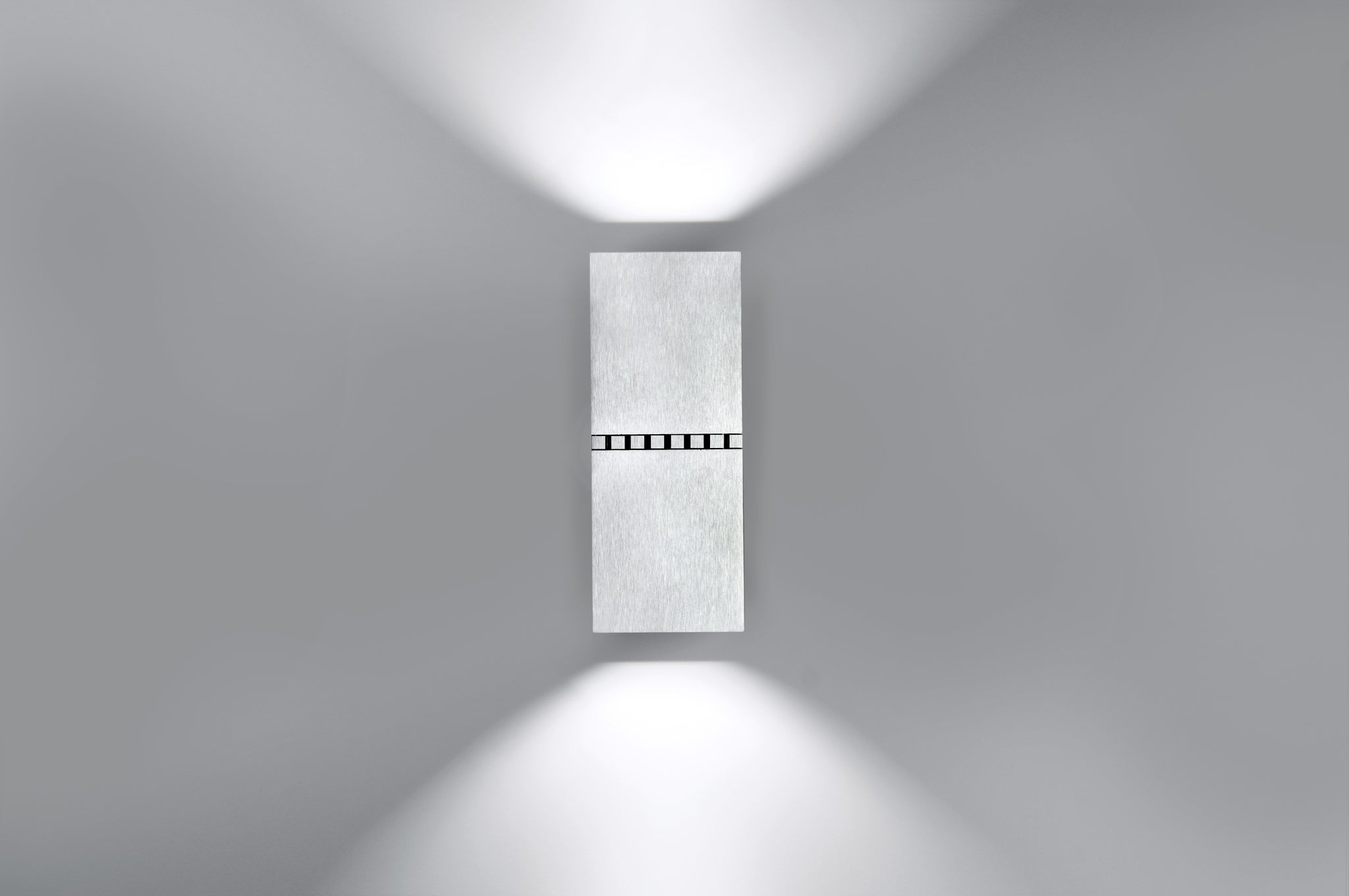Dau 80 Rectangular wall lamp 2 x Led DOB Brushed aluminum - Milan - Accessoire Loods