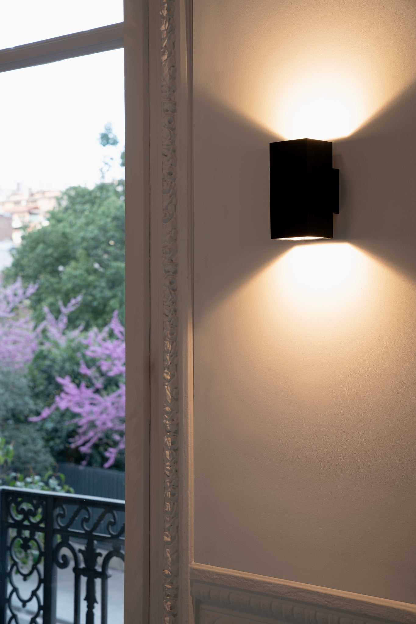 Dau 80 Rectangular wall lamp 2 x Led DOB Brushed Black aluminum - Milan - Accessoire Loods