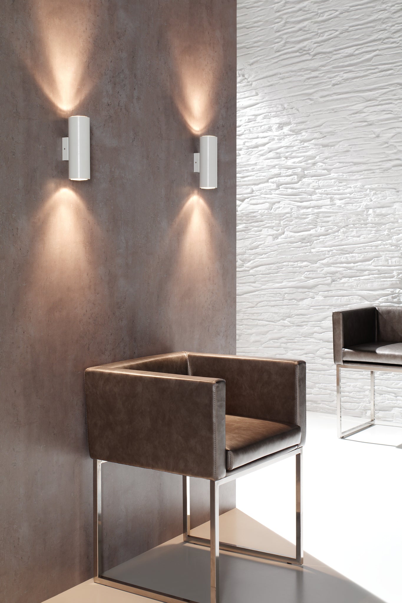 Kronn Wall lamp 2 x GU10 textured white - Milan - Accessoire Loods