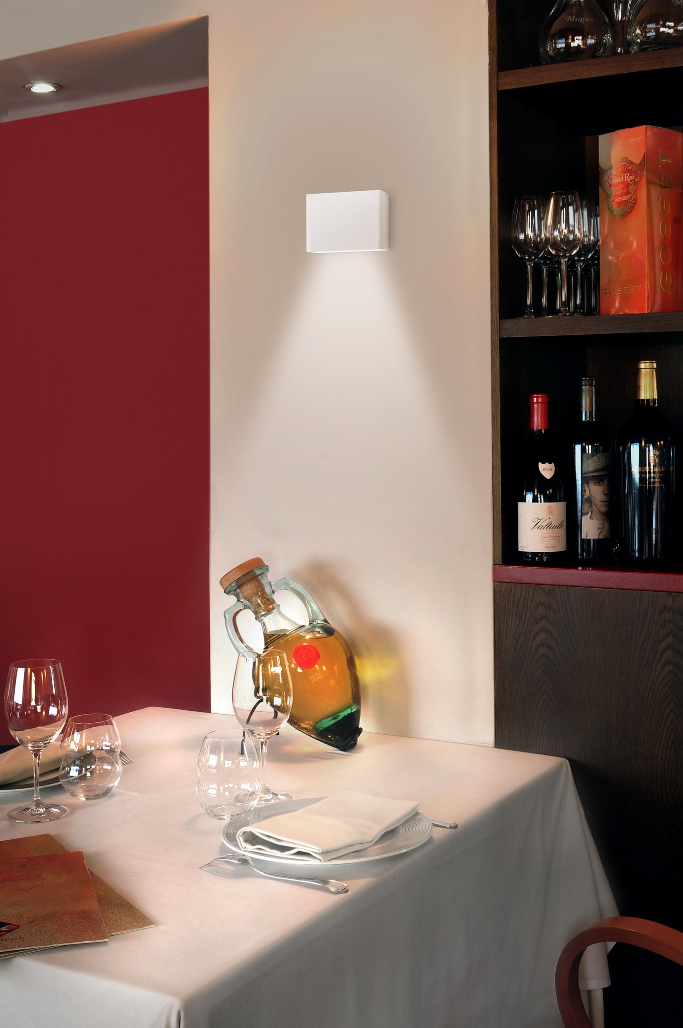 O - tel Wall light Led PCB textured white - Milan - Accessoire Loods