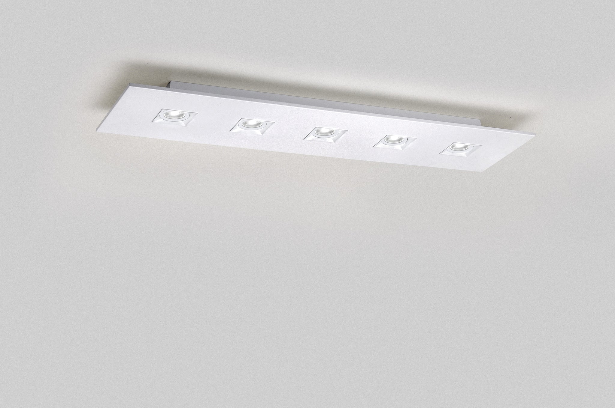 Polifemo rectangular ceiling lamp GU10 5 lights textured white - Milan - Accessoire Loods