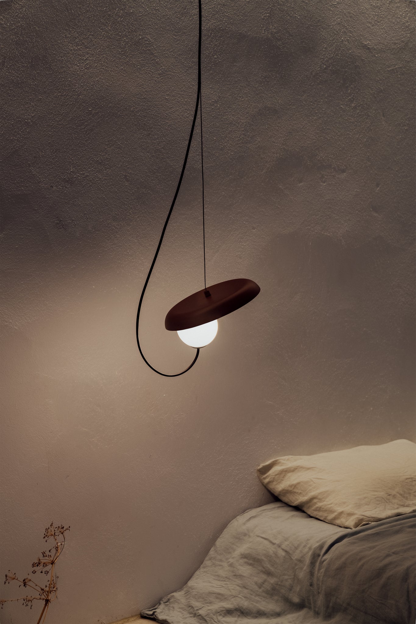 Wire Pendant @ 24 cm.G9 textured copper - Milan - Accessoire Loods