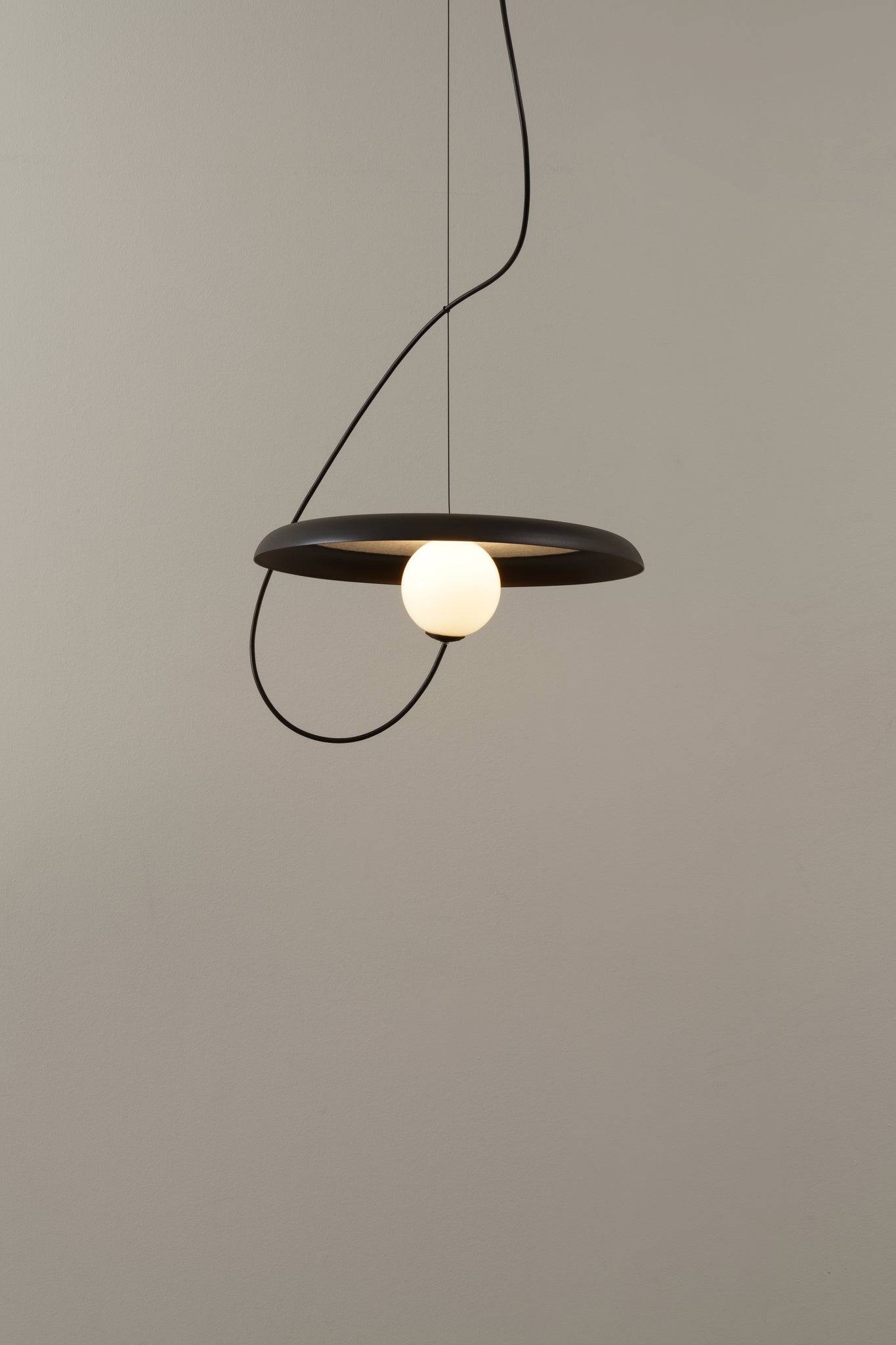 Wire Pendant @38 cm.G9 textured anthracite gray - Milan - Accessoire Loods