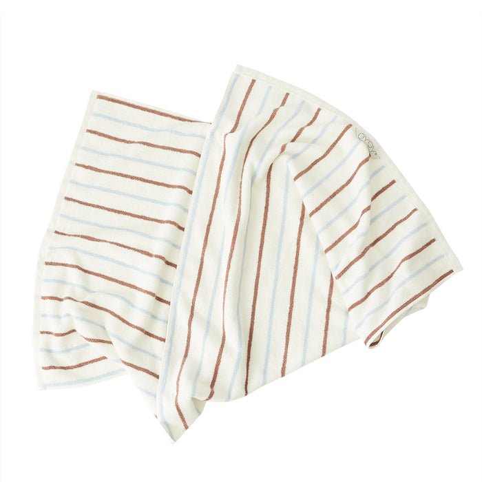 OYOY Living Raita Towel Caramel / Ice Blue - OYOY Living - Accessoire Loods