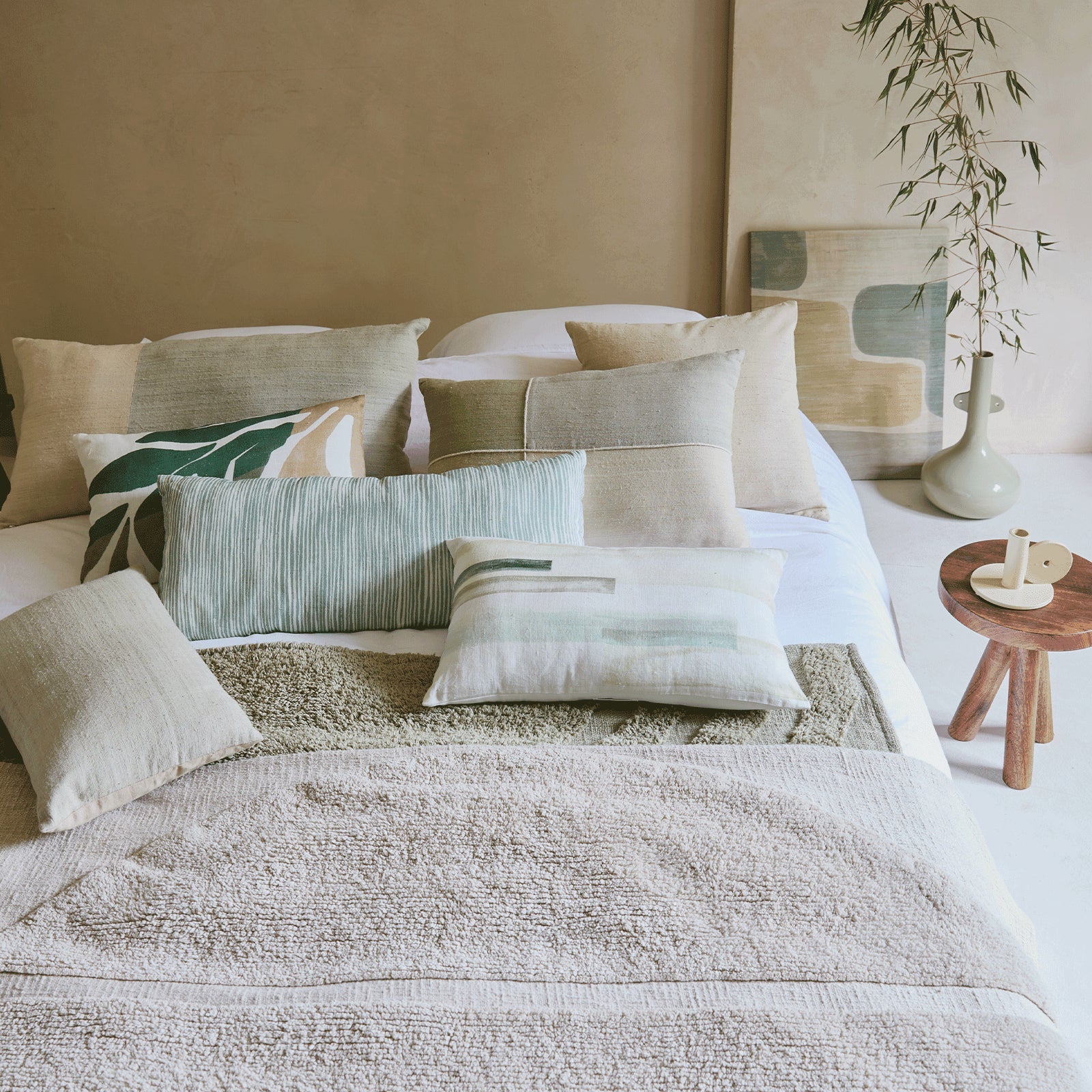 Urban Nature Culture - Plaid Rainbow, Spray Green - Urban Nature Culture - Accessoire Loods