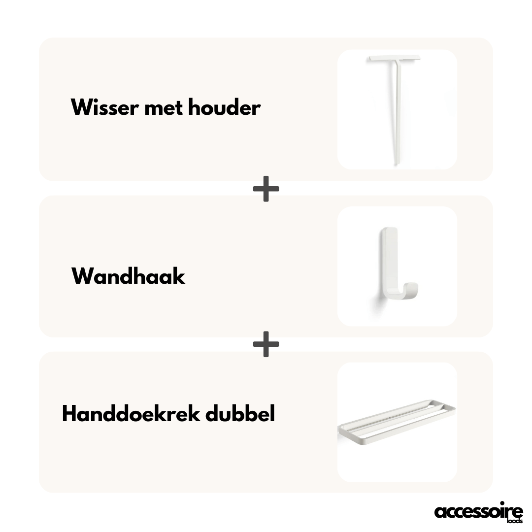 Zone Denmark Badkamer accessoires voordeel bundel - Kleur wit - Zone Denmark - Accessoire Loods