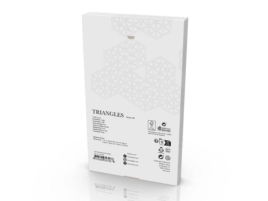 Zone Denmark - Set van 3 onderzetters - Triangles - Zone Denmark - Accessoire Loods
