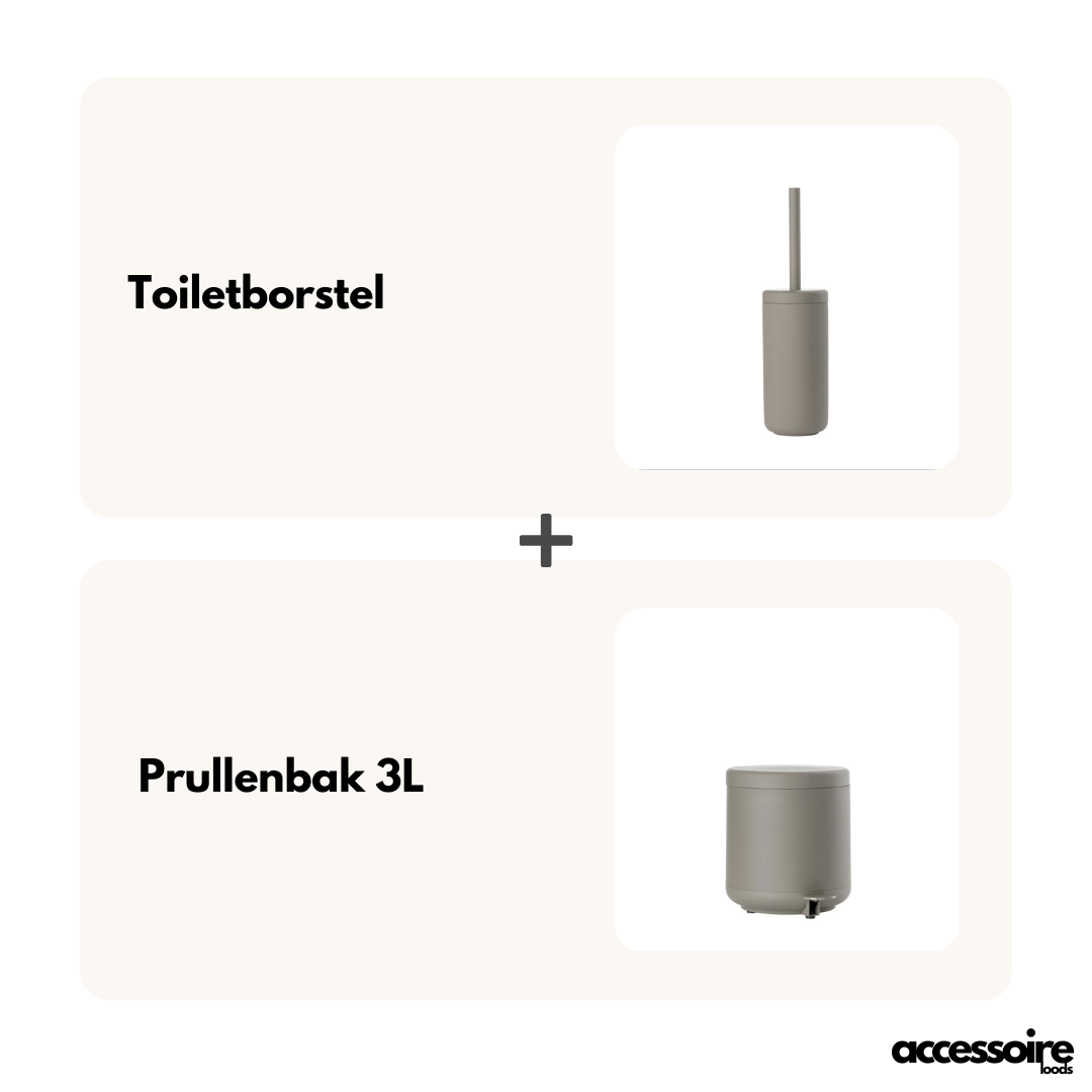 Zone Denmark UME Prullenbak 3L - Toiletborstel - Bruin - Zone Denmark - Accessoire Loods